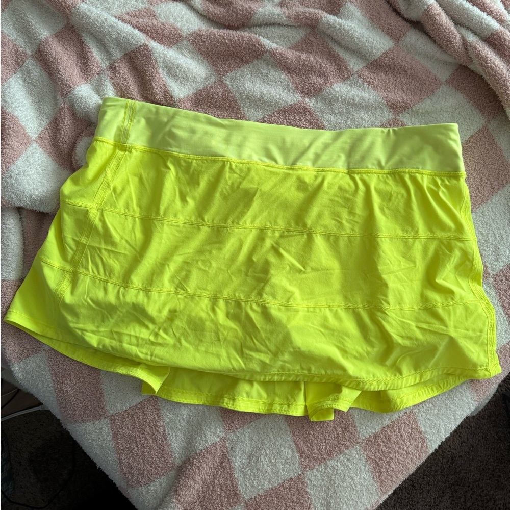 Size 20 Lululemon Pace Rival Skirt Highlight Yellow